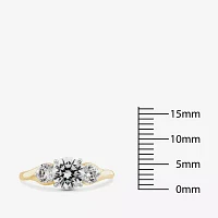 Love Lives Forever (G / Si1-Si2) Womens 2 CT. T.W. Lab Grown White Diamond 10K Gold Round 3-Stone Engagement Ring