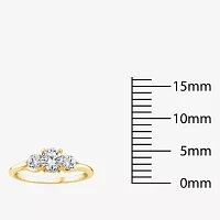 Love Lives Forever (G / Si1-Si2) Womens 1 CT. T.W. Lab Grown White Diamond 10K Gold Round 3-Stone Engagement Ring