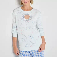 Juniors Cinnamaroll Embelished Heart Fleece Womens Crew Neck Long Sleeve Hello Kitty Sweatshirt