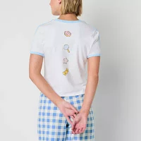 Juniors Cinnamaroll Ringer Tee Womens Crew Neck Short Sleeve Graphic T-Shirt