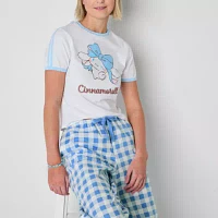 Juniors Cinnamaroll Ringer Tee Womens Crew Neck Short Sleeve Graphic T-Shirt