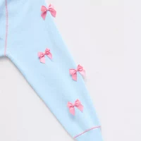 Juniors Cinnamaroll Bow Embelished Off The Shoulder Womens Round Neck Long Sleeve Sweatshirt