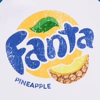 Juniors Fanta Pineapple Raglan Tee Womens Crew Neck Short Sleeve Graphic T-Shirt