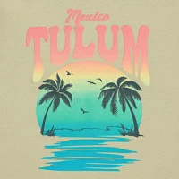 Juniors Tulum Mexico Semi Fit Tee Womens Crew Neck Short Sleeve Graphic T-Shirt
