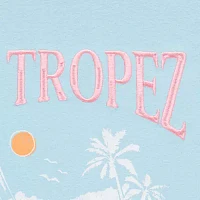 Juniors St. Tropez Semi Fit Tee Womens Crew Neck Short Sleeve Graphic T-Shirt