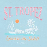 Juniors St. Tropez Semi Fit Tee Womens Crew Neck Short Sleeve Graphic T-Shirt