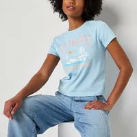 Juniors St. Tropez Semi Fit Tee Womens Crew Neck Short Sleeve Graphic T-Shirt