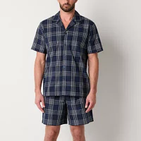 Stafford Mens Short Sleeve 2-pc. Pajama Sets