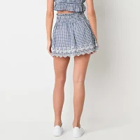 Arizona Womens High Rise Full Skirt-Juniors