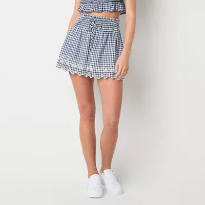Arizona Womens High Rise Full Skirt-Juniors