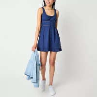Arizona Womens Sleeveless Fit + Flare Dress Juniors