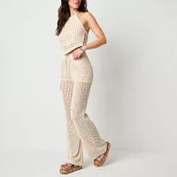 Arizona-Juniors Womens Mid Rise Straight Pull-On Pants