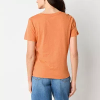 a.n.a Womens Crew Neck Short Sleeve Graphic Tee