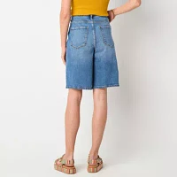 a.n.a Soft Drape Womens Low Rise Denim Short
