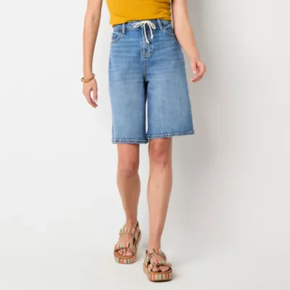 a.n.a Soft Drape Womens Low Rise Denim Short