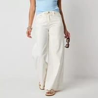 a.n.a Soft Drape Womens Low Rise Wide Leg Jean