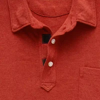 mutual weave Big and Tall Mens Regular Fit Easy-on + Easy-off Short Sleeve Pocket Polo Shirt