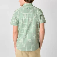 Arizona Mens Short Sleeve Button-Down Shirt