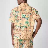 Arizona Mens Short Sleeve Button-Down Shirt