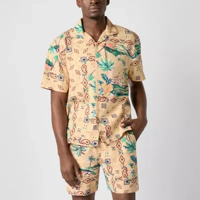 Arizona Mens Short Sleeve Button-Down Shirt