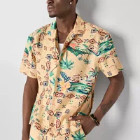 Arizona Mens Short Sleeve Button-Down Shirt