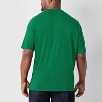 Shaquille O'Neal XLG Big and Tall Ribbed Mens Crew Neck Short Sleeve T-Shirt