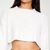Forever 21 Juniors Womens Crew Neck Long Sleeve Pullover Sweater