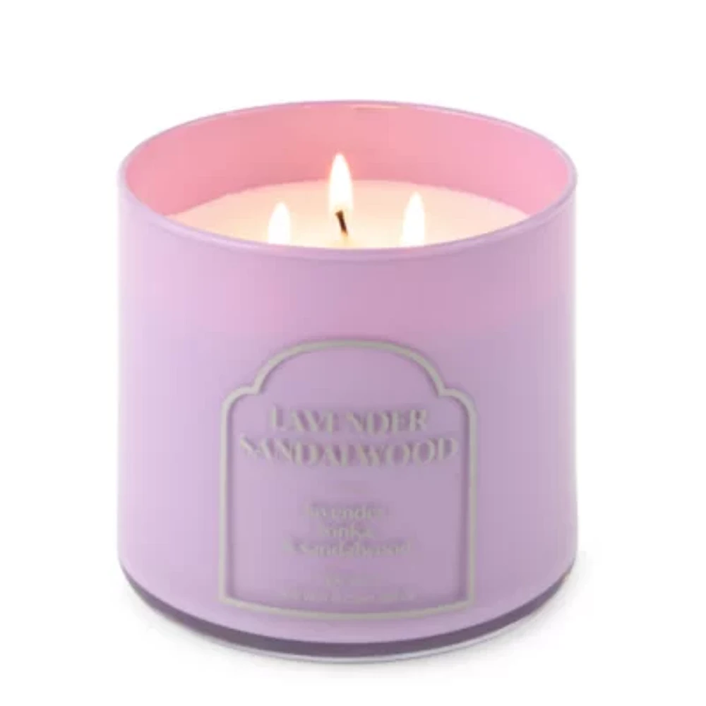 Distant Lands 14oz 3 Wick Lavender Sandalwood Scented Jar Candle