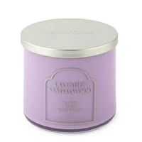 Distant Lands 14oz 3 Wick Lavender Sandalwood Scented Jar Candle