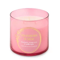 Distant Lands 14oz 3 Wick Strawberry Sundae Solid Scented Jar Candle