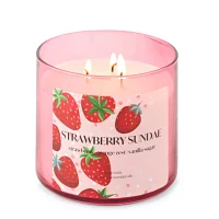 Distant Lands 14oz 3 Wick Strawberry Sundae Scented Jar Candle