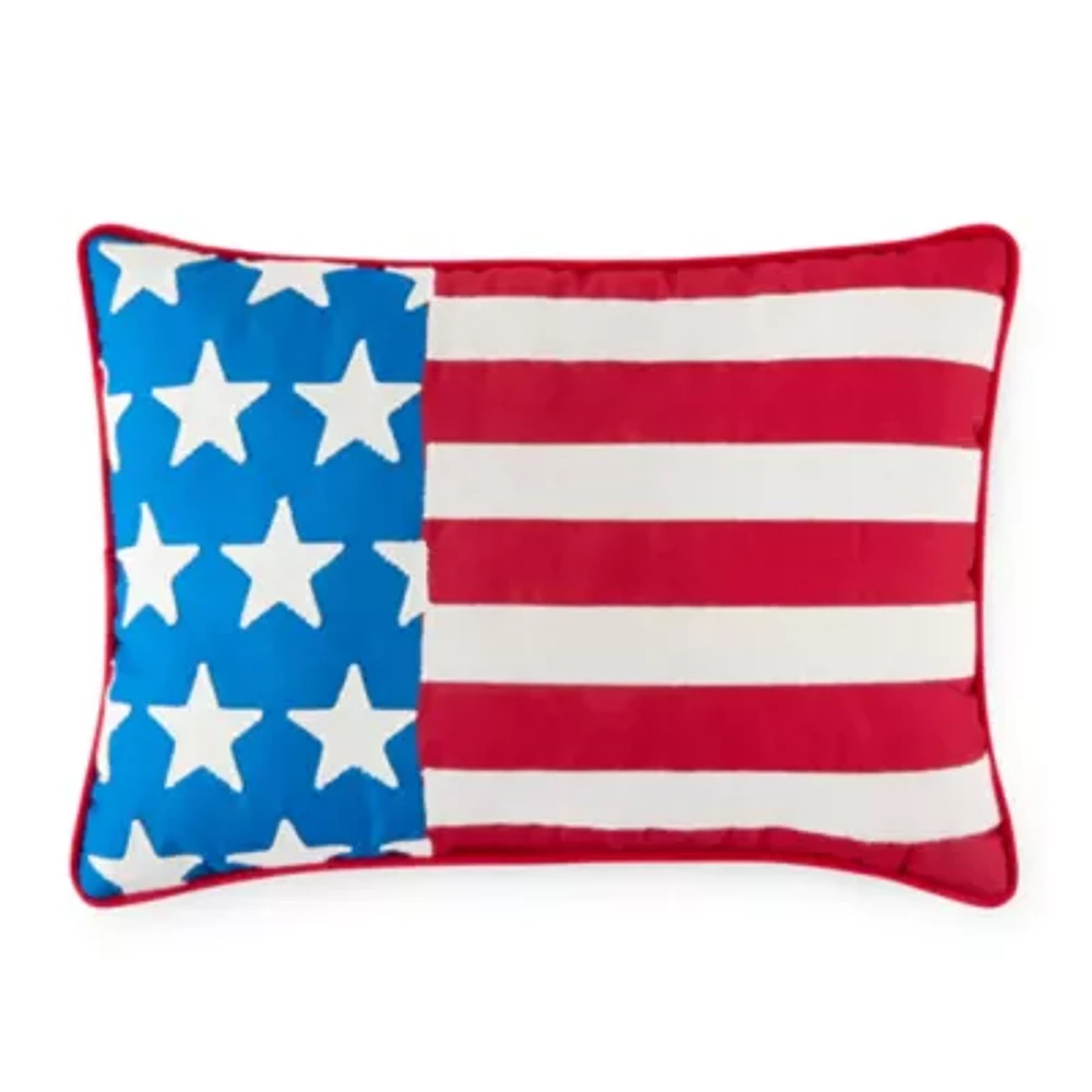 Layerings Flag Oblong Throw Pillows