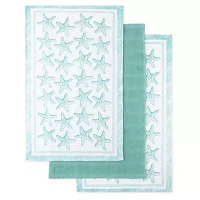 Homewear Coastal Starfish 3-pc. Kitchen Towel Set