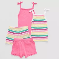 Okie Dokie Toddler & Little Girls 4-pc. Short Set