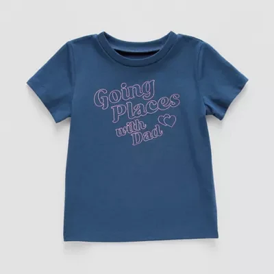 Okie Dokie Toddler & Little Girls Round Neck Short Sleeve Graphic T-Shirt