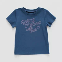 Okie Dokie Toddler & Little Girls Round Neck Short Sleeve Graphic T-Shirt