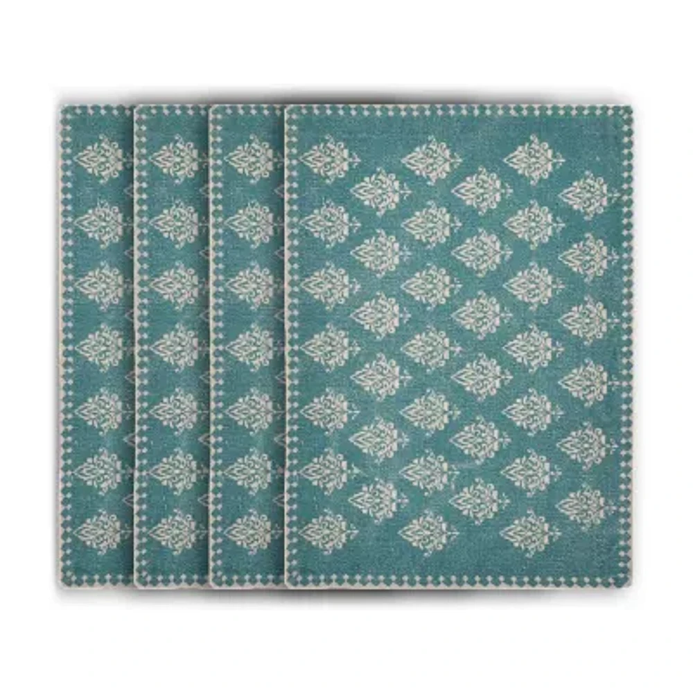 Lr Home Lyla Damask 4 Pack Placemat