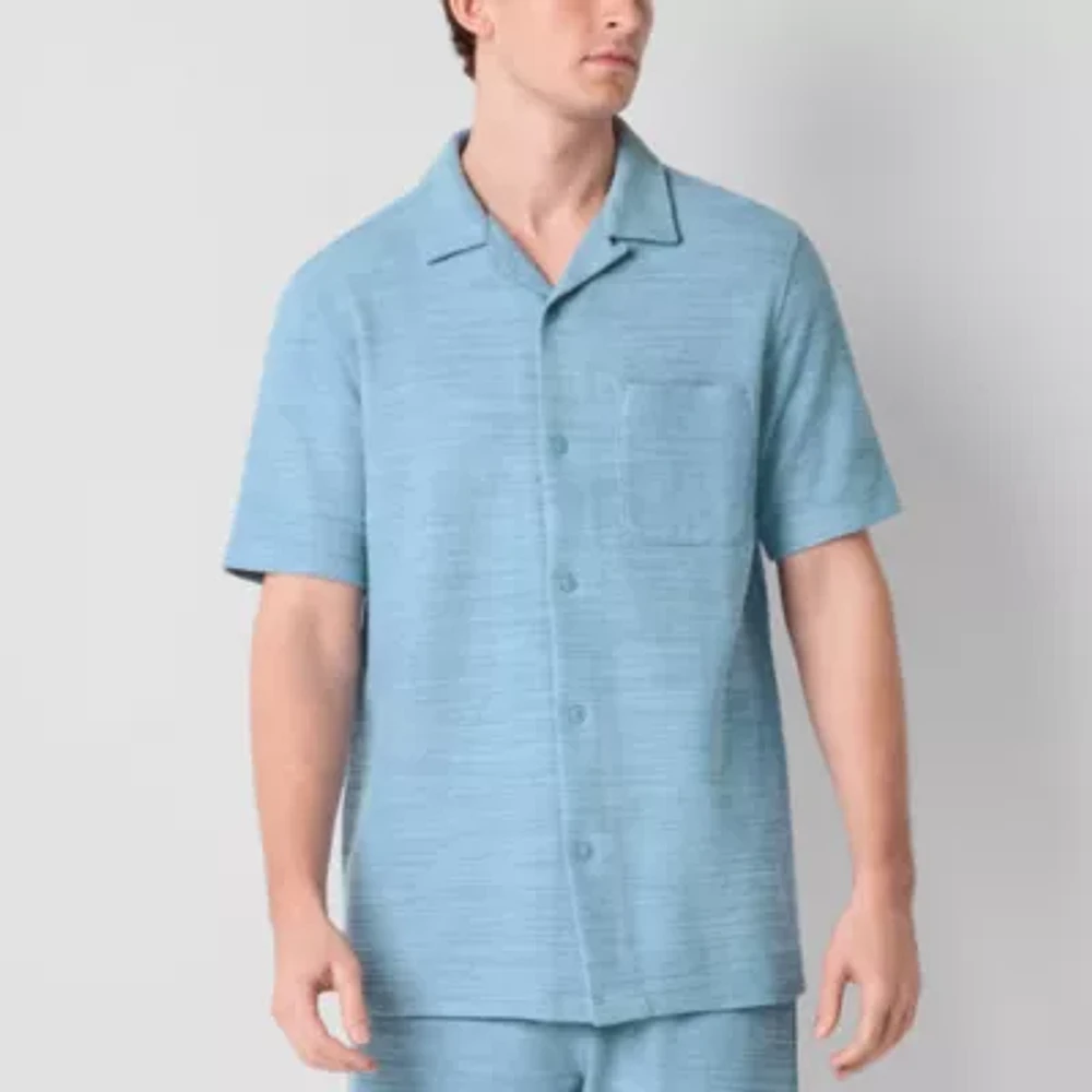 Frye and Co. Mens Regular Fit Short Sleeve Button-Down Shirt