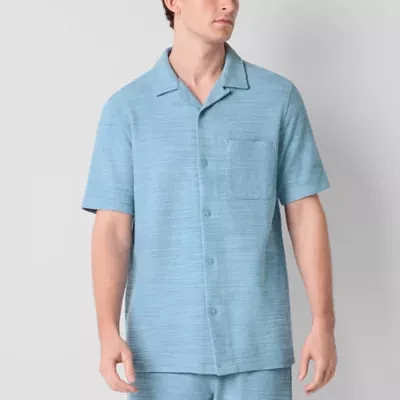 Frye and Co. Mens Regular Fit Short Sleeve Button-Down Shirt
