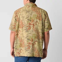 mutual weave Big and Tall Mens Easy-on + Easy-off Adaptive Classic Fit Short Sleeve Button-Down Shirt