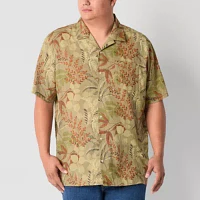 mutual weave Big and Tall Mens Easy-on + Easy-off Adaptive Classic Fit Short Sleeve Button-Down Shirt