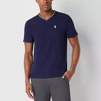 U.S. Polo Assn. Tipped Stretch Mens V Neck Short Sleeve T-Shirt