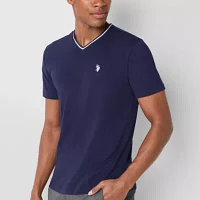 U.S. Polo Assn. Tipped Stretch Mens V Neck Short Sleeve T-Shirt