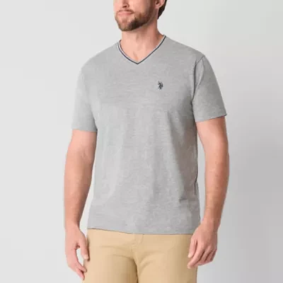 U.S. Polo Assn. Tipped Stretch Mens V Neck Short Sleeve T-Shirt