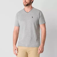 U.S. Polo Assn. Tipped Stretch Mens V Neck Short Sleeve T-Shirt