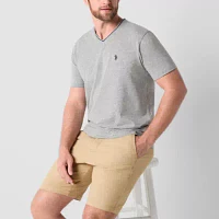 U.S. Polo Assn. Tipped Stretch Mens V Neck Short Sleeve T-Shirt