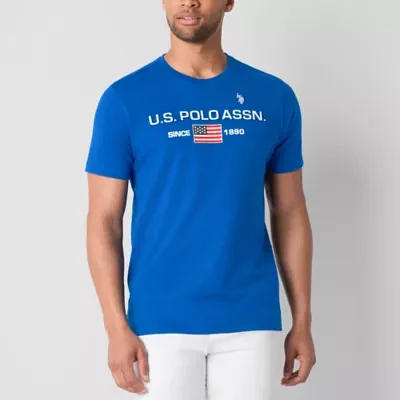U.S. Polo Assn. Mens Crew Neck Short Sleeve Classic Fit Americana Graphic T-Shirt