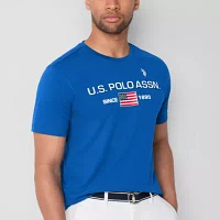 U.S. Polo Assn. Mens Crew Neck Short Sleeve Classic Fit Americana Graphic T-Shirt