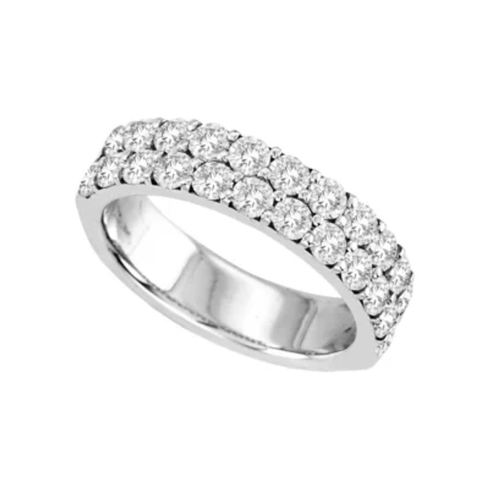 1 1/2 CT.T.W. Natural Diamond Band 14K White Gold