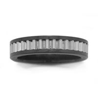 Stainless Steel Textured Inlay Band